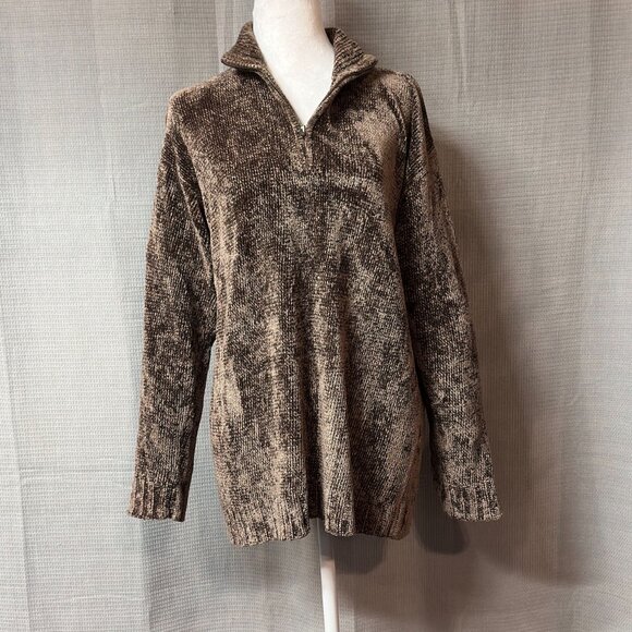 Brown Jones New York knit Half-Zip Sweater – Size XL - Picture 2 of 7